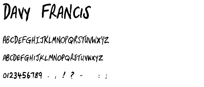 Davy Francis font